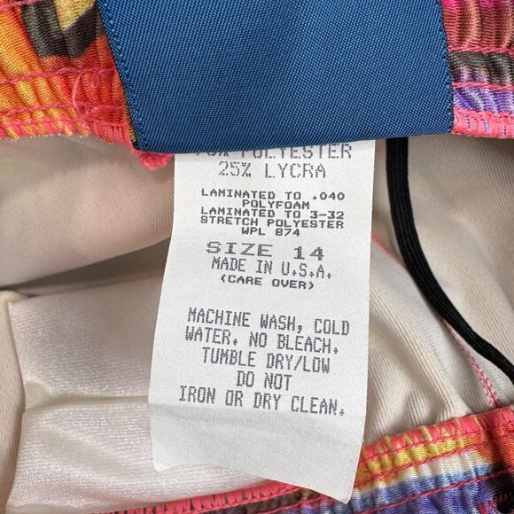 Vintage 90s Passport Stirrup Ski Pants Size 14 Abstract Geometric Stretch D-Ring - Picture 3 of 8